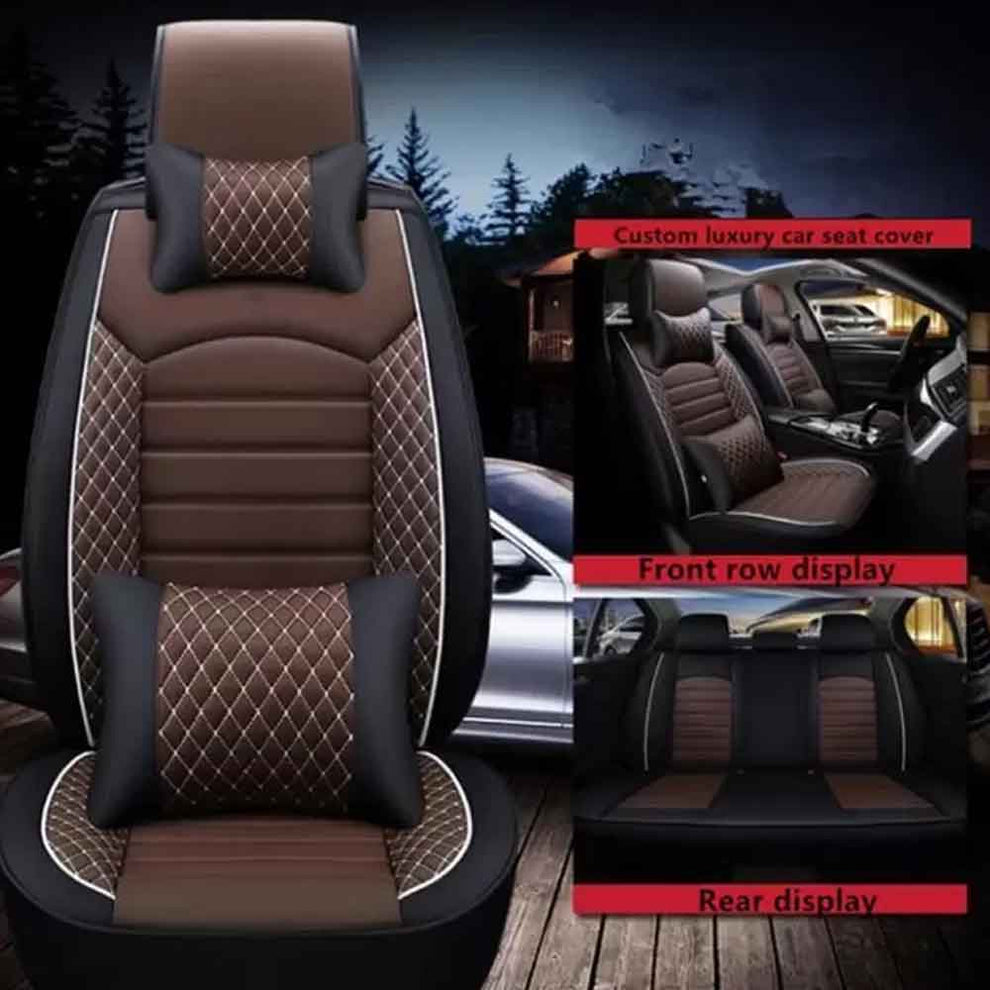Car Seat Cover in Black Brown Pegasus Premium