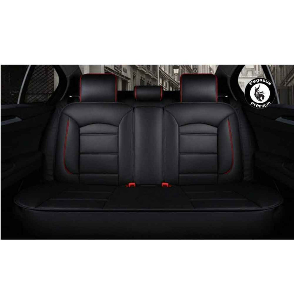 Car Seat Cover in Black Red Pegasus Premium