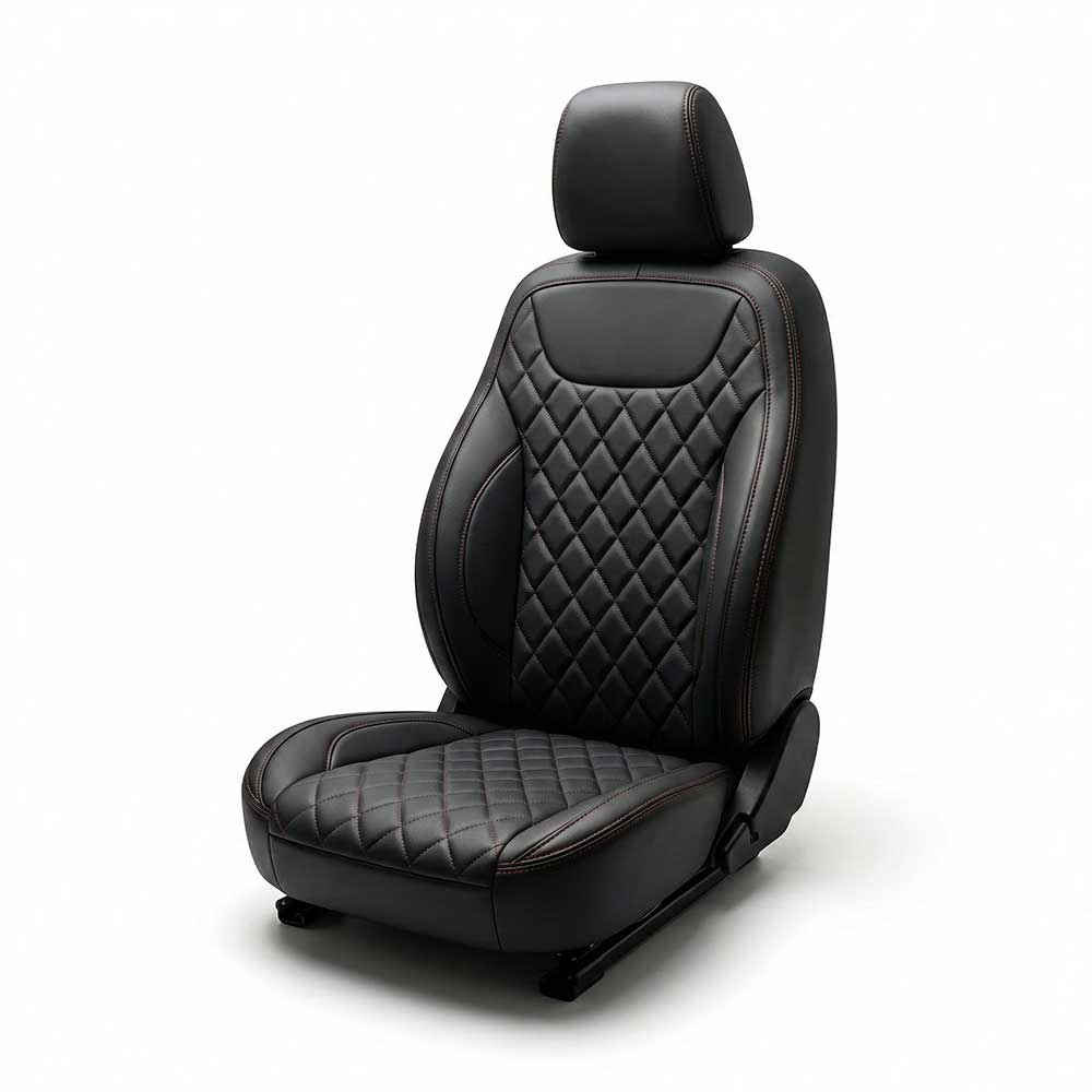 Kia Seltos Seat Cover in Black Pegasus Premium – Car Shala