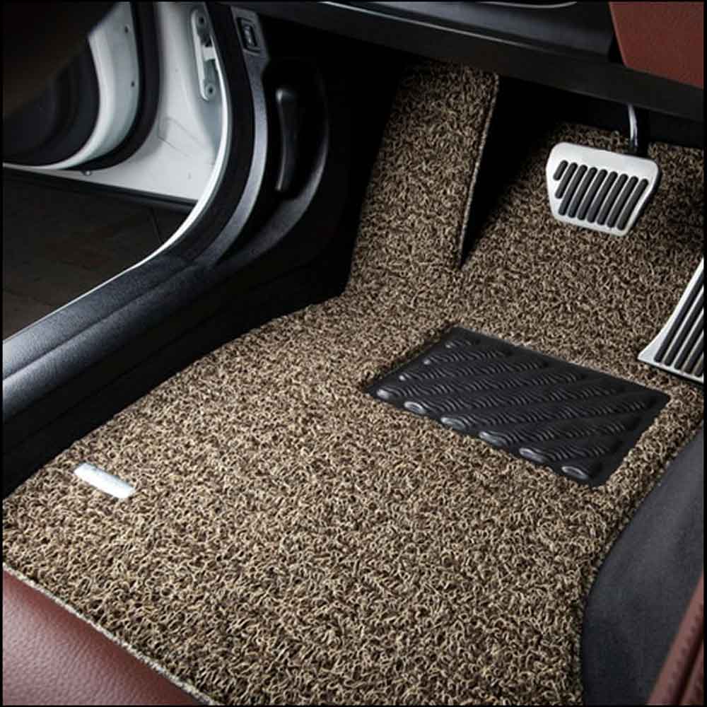 Grass Mats for Car in Beige Coffee Universal Fitting Anti-Skid Waterproof Compatible All Models